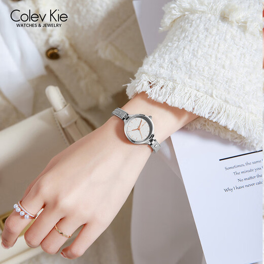 Colevkie birthday gift for girls, thoughtful, high-end and practical gift for girlfriend, wife, best friend, niche exquisite wedding anniversary, silver moon gray (gift box + bracelet + necklace)