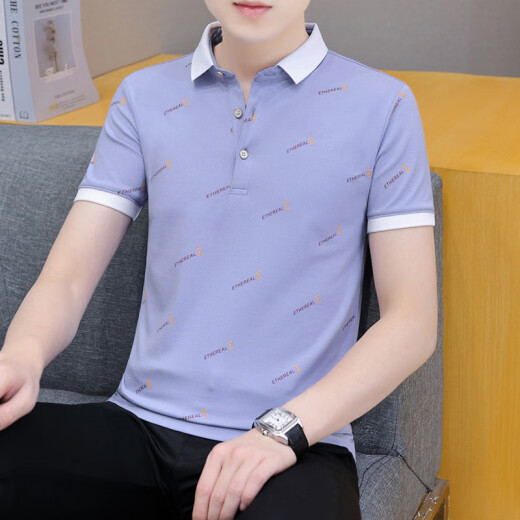 CAIDEN KETCH男装品牌短袖polo衫t恤男士2025夏季新款商务休闲百搭透气上衣服 白色679 【现货速达】 XL （建议126-140斤）
