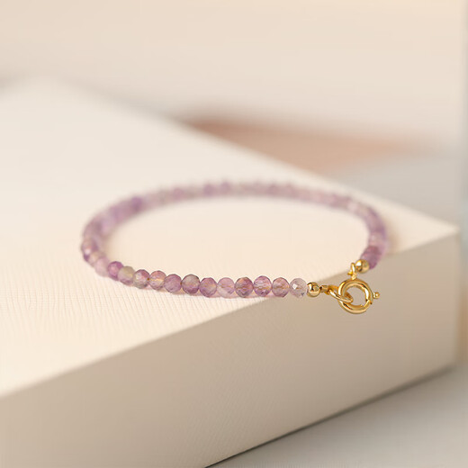 Zincand amethyst bracelet female transfer beads best friend birthday gift ins design high-end fine bracelet for girlfriend faceted tanzanite - suitable for hand circumference about 14CM