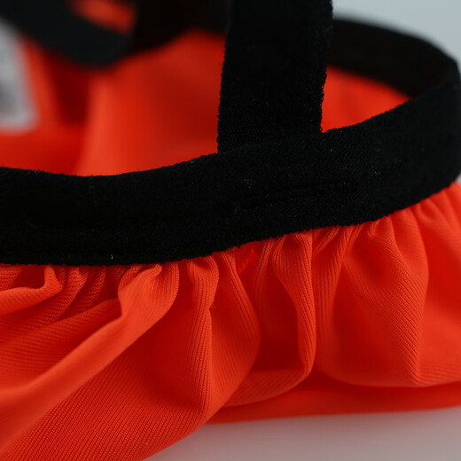 DomiGe men's one-thread thong sexy ice silk seamless low-waist high-cut T-pants with thin straps and narrow straps invisible hot underwear Orange 5276 1 pair M1.9-2.2 feet