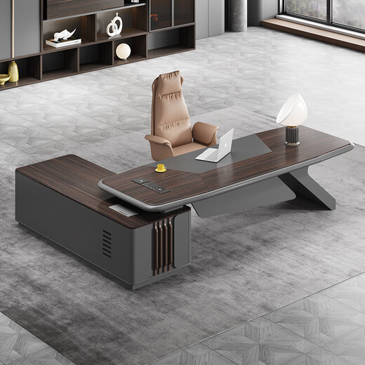 Shengyan boss desk light luxury office desk and chair combination simple modern executive desk executive president manager desk office furniture 2.4 meters boss table + boss chair