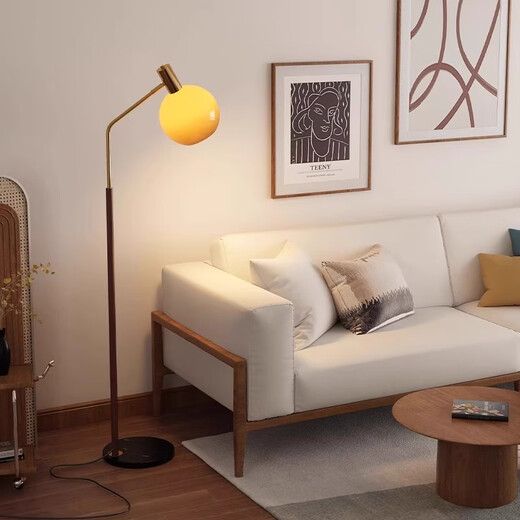 Zhongshuai Nordic Minimalist Stehlampe Wohnzimmer Sofa Seite Nachttischlampe Moderne personalisierte dekorative Ambientelampe Vertikaler einfacher Stil-Schwarze Stehlampe Warmes Licht