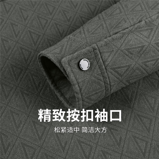Baile con la chaqueta de lana de solapa de lobo [Down Liner] para hombres 2025 Otoño e invierno Nuevo chaqueta para hombres calientes 1015 Green-Green 211 m (170)