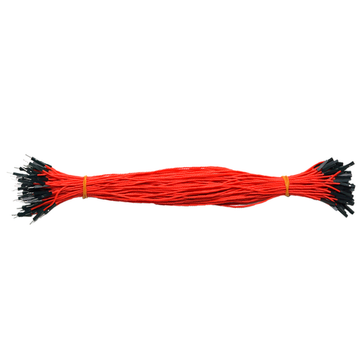 Throwing stones 1P rehearsal DuPont wire 26AWG silicone insulated wire High temperature resistant electronic wire Experimental supplies 100 wires in a bundle 20cm wire length 100 wires/item Red 30cm male to female