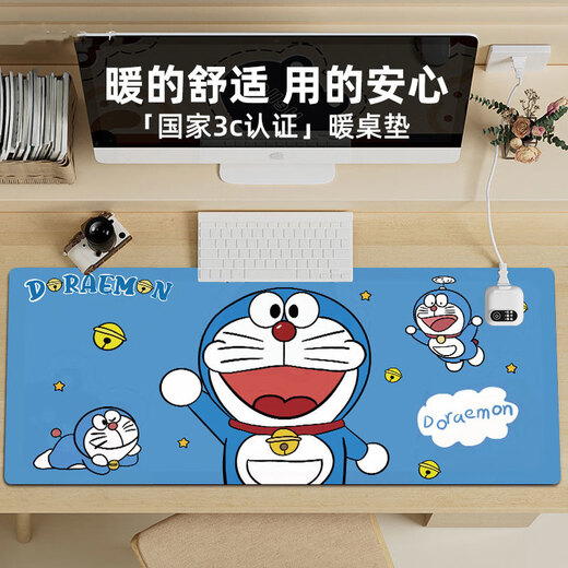 Doraemon Heating Mouse Pad Extra Large Warm Table Pad Table Pad Winter Warm Student Writing Desktop Pad JRNS15828 800x330mm