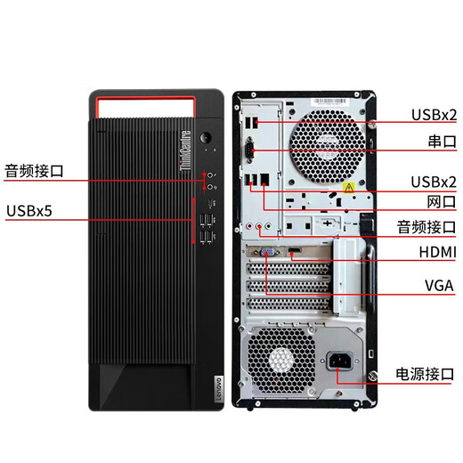 联想（Lenovo）开天M90h G1t 国产信创商用办公DeepSeek部署台式电脑服务器小主机按需定制支持Win7 海光3350 麒麟V10桌面试用版+23.8英寸 128G丨1T固态+4T丨RTX4060