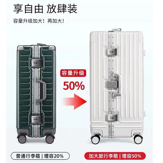 Paul Frank Madre de aluminio Muerote de gran capacidad Case de carro de gran capacidad Engrasada Luz de Luz de Luz Universal Wheel Trabajo de viaje de negocios Caja anti-presión Passure Box Yaoyehei/Versión actualizada de 32 pulgadas Caja regular de 33 pulgadas de 33 pulgadas