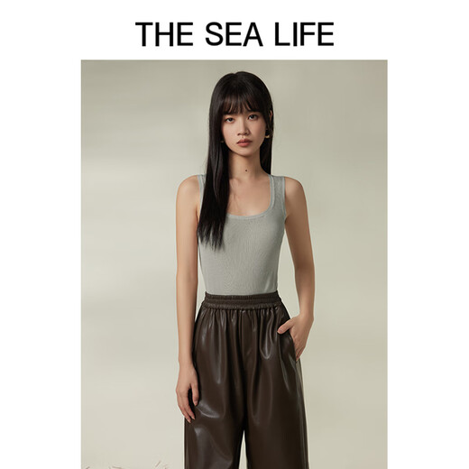 THE SEA LIFE Ou Hai Yisheng Multi-color suspender vest for women spring and summer new style knitted vest 15736 Primrose yellow M
