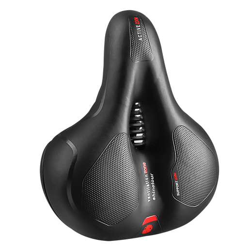 Captain Tas bicycle super soft seat cushion comfortable saddle mountain bike seat cushion thickened silicone shock absorption universal seat bicycle accessories new upgrade spring shock absorption black with installation tools