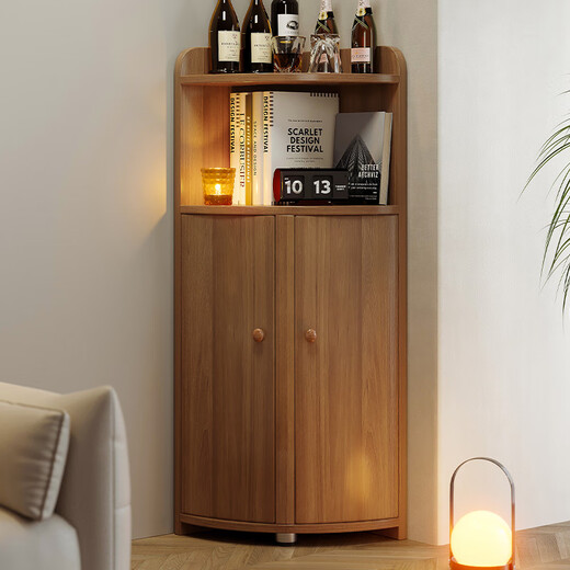 Armoire d'angle d'angle de village de Shantoulin avec armoire latérale salon italien armoire d'angle salon chambre de rangement de chambre à coucher porte armoire 12050cm-helen gris assemblage