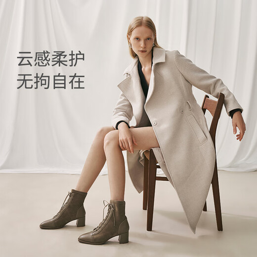 natursun Chinese Valentine's Day gift [same style in Wen Huixin] Nai Ran Yunrou Little Raccoon Women's Martin Boots Boots High Heel Slim Boots Black 37