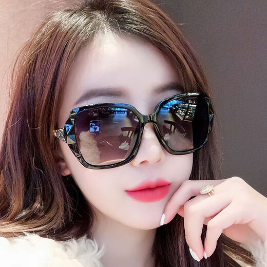Mi Jilin 2022 new new style sunglasses for women high-definition anti-blue light sunglasses women's sunglasses driving sun protection round face long face internet celebrity brown upgraded model high-definition anti-blue light