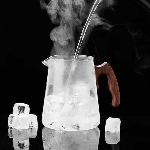 Mesni thickened glass teapot teapot heat-resistant glass teapot wooden handle teapot Kung Fu tea set