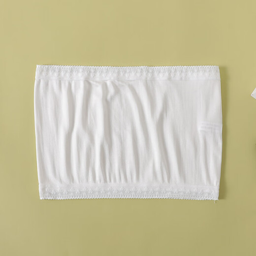 100% silk mulberry silk tube top anti-exposure one-piece strapless underwear women's bottoming vest anti-slip chest wrap white M