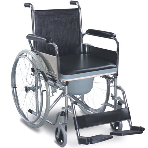
Australian Foshan toilet wheelchair foldable lightweight disabled pregnant women's home care portable scooter FS681 high-end [low backrest]+[dining board]