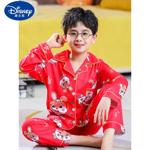 Disney (DISNEY) children's pajamas boys spring and autumn long sleeves pure cotton thin Spider-Man little boy medium and big baby home clothing set 1048-Aotuman 10 size height 110-120cm 5-6 years old