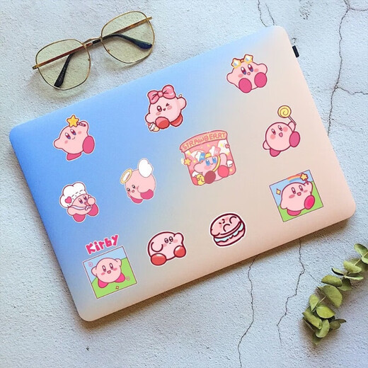 Cute Star Kirby Stickers Cartoon Mobile Phone Stickers Tablet Water Cup Handbook DIY Small Stickers Waterproof Stickers Randomly 20 sheets