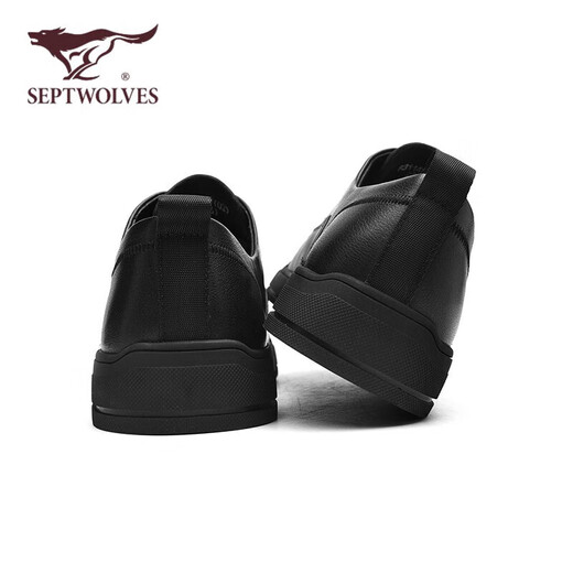 SEPTWOLVES leather shoes men's business formal shoes men's British casual men's shoes 8311480617 black 41