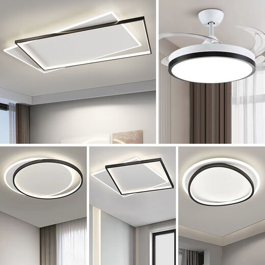 Yongzhi Foshan living room lamp home bedroom lamp new combination whole house chandelier complete package led ceiling lamp lighting 8102 three-ring chandelier three colors