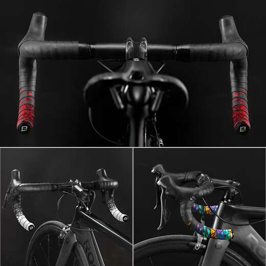 G LUXOME road handlebars with bicycle handlebars, anti-slip straps, wear-resistant colorful cycling equipment accessories, single color gradient style - Bianchi green