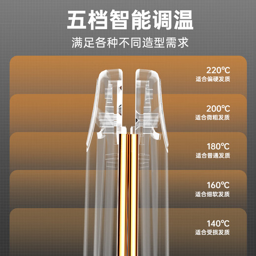 CONFU curling iron electric splint straightening and widening straight curling dual-purpose professional men's and women's splint barber shop hair salon perm straight plate clip hairdressing ironing board hair straightener KF-505