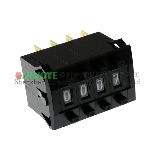 KSA-2 fully connected coded digital switch 8421C dial code 0-9 5 gold-plated points 1/2/3/4 digits black 3 digits panel 42*33