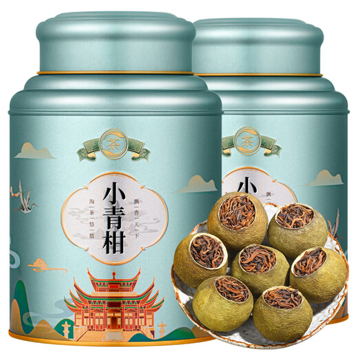 福东顺 茶叶 小青柑普洱茶熟茶新会陈皮云南普洱柑普茶礼盒装500g
