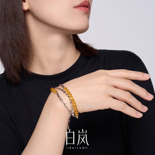 Bailanliu gold bracelet for women 925 silver amber bracelet bracelet with temperament and design sense birthday gift for wife and girlfriend