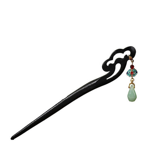 Dragon girl ancient style hairpin, tassels, jade rabbit, Chinese style hairpin, imitation sandalwood hairpin, Hanfu accessories, ancient costume headdress, Guangyuque hairpin