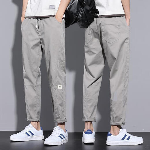 2025 summer thin casual pants for men loose straight-leg fashion nine-point pants pure 2023dlsj/653 black - upgraded high-quality 2+ XS code [Follow store priority shipping]+