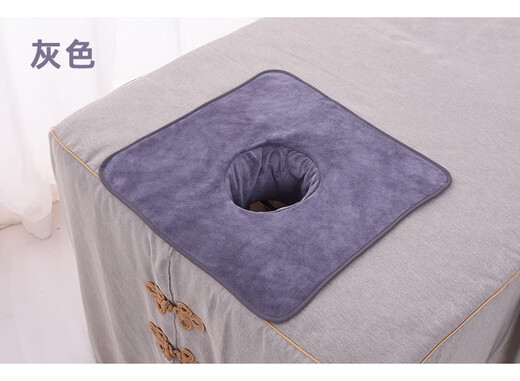 Towel for Moran Noel massage bed. Beauty salon with hole lying towel. Massage bed towel with hole. Curtain cushion. Light brown color. 35*35 with hole.