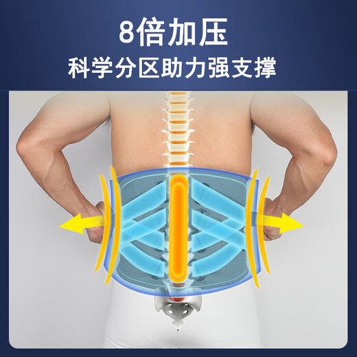 赫迪医生护腰带医用腰椎间盘突出腰肌劳损骨折术后腰托护腰司机久坐腰疼护腰痛男运动健身专用女夏季 升级医用加强款护腰【加宽版】 M