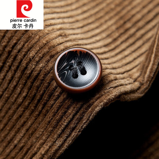 Pierre Cardin autumn and winter patch elbow suit top single piece men's slim trendy retro corduroy casual small suit jacket 8688 style 170/46 suitable for 95-120Jin Jin is equal to about 0.5 kg