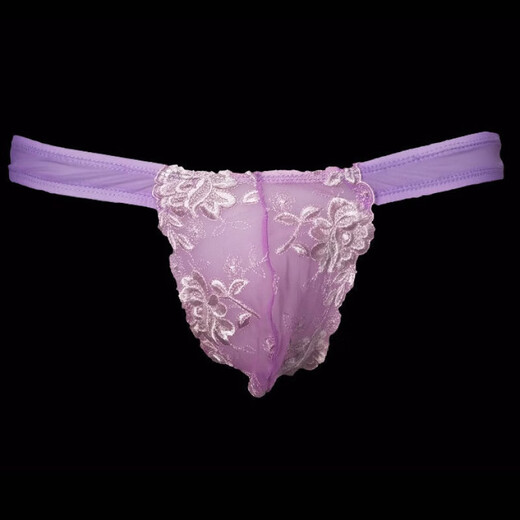 Men's Underwear Thong Men's Sexy Lace Underwear Sexy Lace Embroidery Floral Stretch Red S