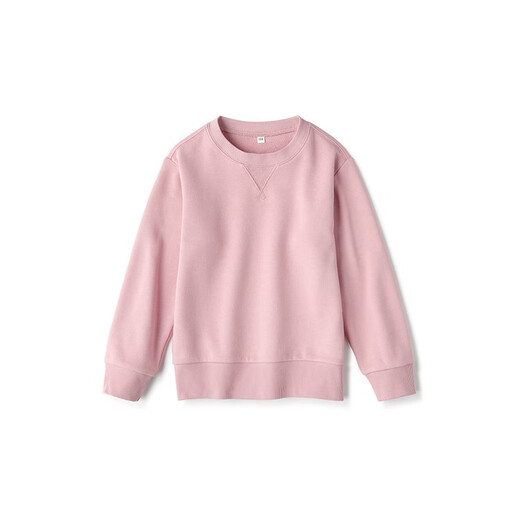 MUJI (MUJI) big children soft terry swim shirt children's sweatshirt pullover children's clothing pink 110