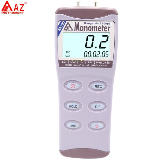 AZ衡欣AZ82100电子压差表数显压差计数字压力计量程100psi/689