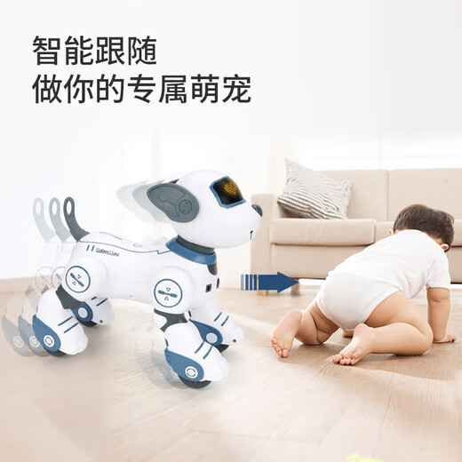 Jjric Early Education Vocation Contrôle de machine intelligente Chog Children's Toys's Garçons 3-6 ans Girls 4-5-8 ans Cadeau d'anniversaire grand programme Smart Programmation Early Education Machine Dog [Blanc] 6.1 Cadeau de la journée pour les enfants