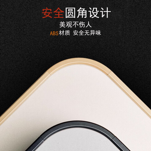 皇乐雅隐藏式全身镜子挂墙隐形推拉镜卧室穿衣镜玄关走廊铝合金装饰镜画 暖居【奶油杏-左推拉】 30*120厘米【闪点膜-美观时尚】