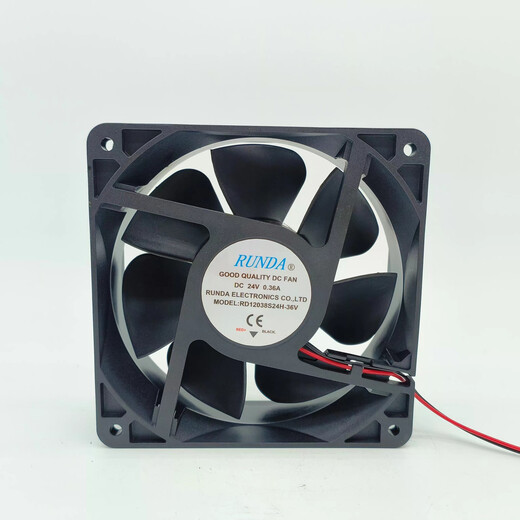 RUNDA RD12038S24H-36V 24 V 0,36A 12 cm Schweißmaschinenfrequenzweitkühlungslüfter 2-Wire E1-Schnittstelle