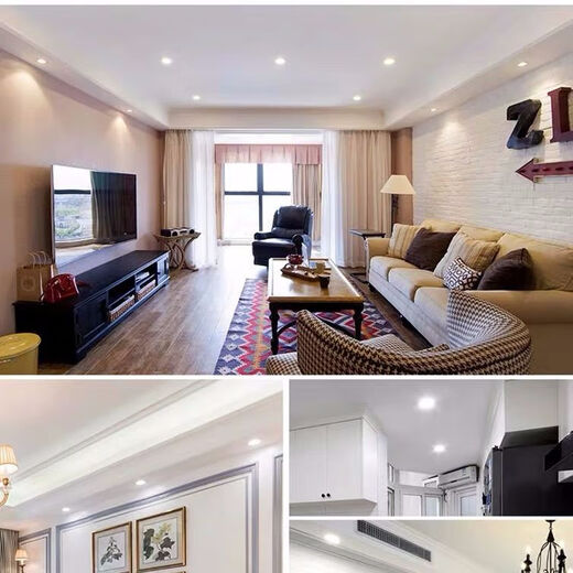 Yilin LED downlight trou lumière plafonnier salon plafond spot 3W5W tricolore gradation lumière de trou intégrée 6/7/8 cm tout en aluminium modèle blanc + argent 5W tricolore gradation