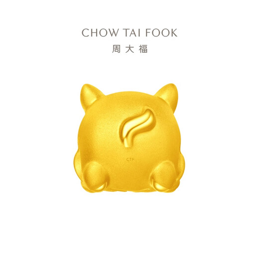 周大福十二生肖 马年生肖定价黄金吊坠转运珠 生肖马 EOR828