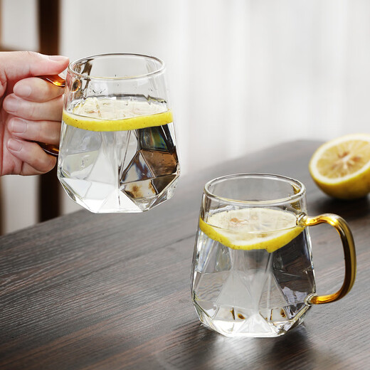 Su's ceramic high borosilicate glass large capacity cold water kettle, juice kettle, tea kettle, cold water cup, glass cup, diamond kettle, one pot, four cups