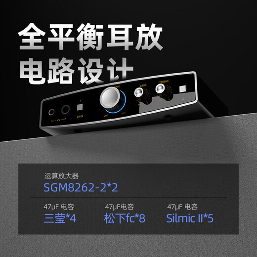 SHANLING EH1 desktop decoder amp desktop hifi decoder DSD512 hard decoding audio amplifier 6.35mm single-ended 4.4mm balanced interface decoder amp all-in-one machine silver