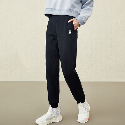 阿迪达斯（adidas）裤子女裤春新歀健身训练修身显瘦运动裤小脚舒适百搭收口卫裤长裤 IA5009/黑色针织 S