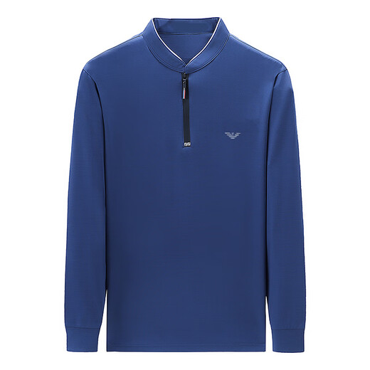 
Emporio Armani high-end mulberry silk long-sleeved T-shirt for men's autumn and winter middle-aged men's casual sweatshirt trend dark blue (6625) thin 3XL 190/104A