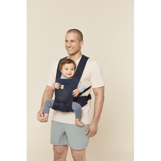 ERGObaby American Ergou Baby Strap Celebrity Aerloom Breathable Model Newly Upgraded Three-Type Baby Holding Artifact Twilight Blue (0-36 months)