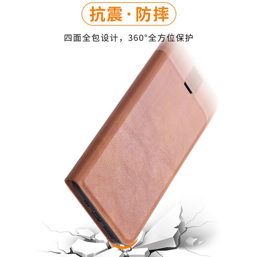 Peno Xiaomi Redmi Note13Pro Protective Cover Redmi Phone Case Ultra-thin Standable Flip-top Leather Case Men's and Women's Lens All-inclusive Anti-fall Soft Case Magnetic Leather Case Jazz Black Redmi Note13pro