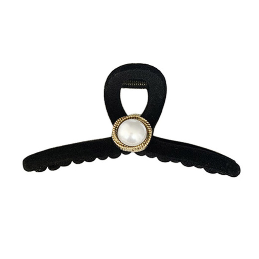 Xiangwan hairpin hairpin Hepburn grab clip elegant temperament hairpin women's large flocked shark clip back of the head grab hairpin headwear