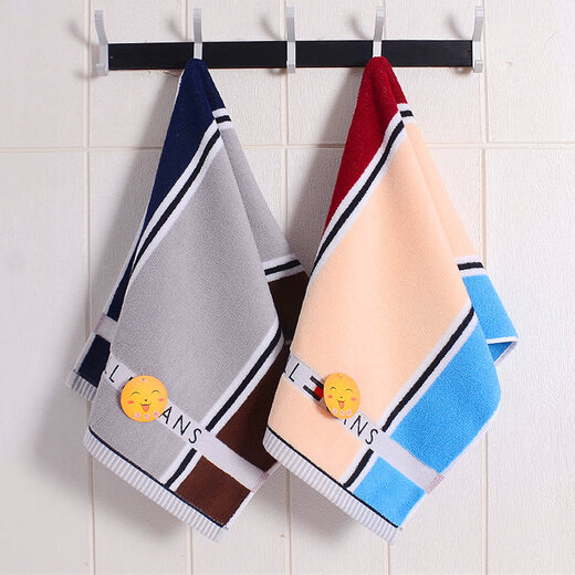Jieyuya towel pure cotton 100% cotton thickened face wash absorbent lint-free adult thick Xinjiang antibacterial bath towel 1 blue (item number 0031) thickened water-absorbent lint-free 75x35cm single 120g 100% cotton