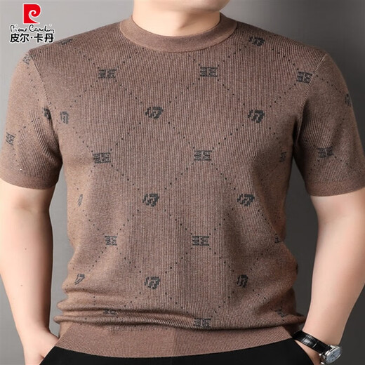 Pierre Cardin Automne et hiver Nouveau pull à manches courtes pour hommes Sweater mince à manches minces minces minces à manches à manches à manches à manches à manches à manches à manches à manches couches noires 81526 XL 175145-160Jin [Jin est égal à 0,5 kg]